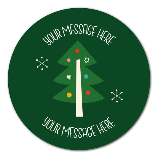 Christmas Tree Present Label