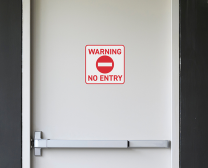 Warning No Entry Label – Durable Polypropylene Sticker – Health & Safety Label