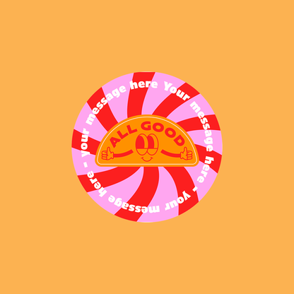 All Good Taco Gift Label – Self Adhesive Paper Label – Fun Sticker