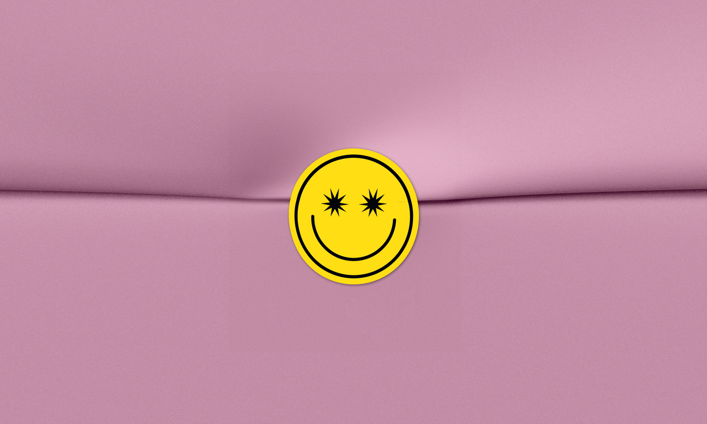 Yellow Smiley Face Gift Label – Self Adhesive Paper Label – Fun Sticker