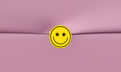 Yellow Smiley Face Gift Label – Self Adhesive Paper Label – Fun Sticker