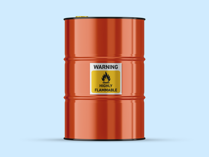 Warning Highly Flammable Safety Label - Durable Polypropylene Sticker – Health & Safety Label